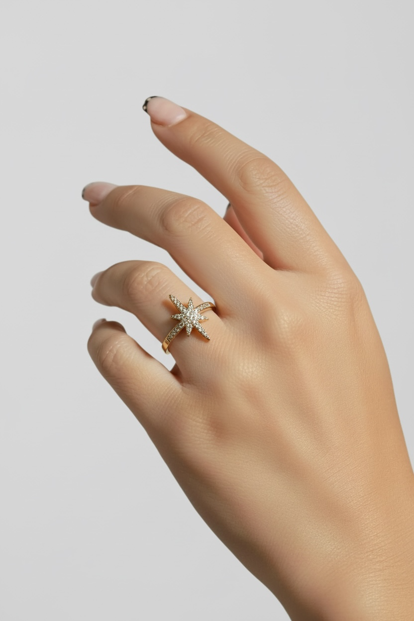 Bague étoilé ajustable