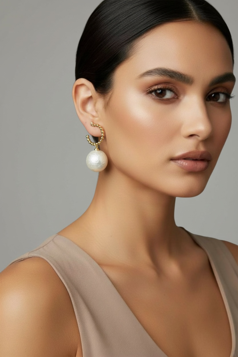 Boucles d’oreilles Halo de nacre