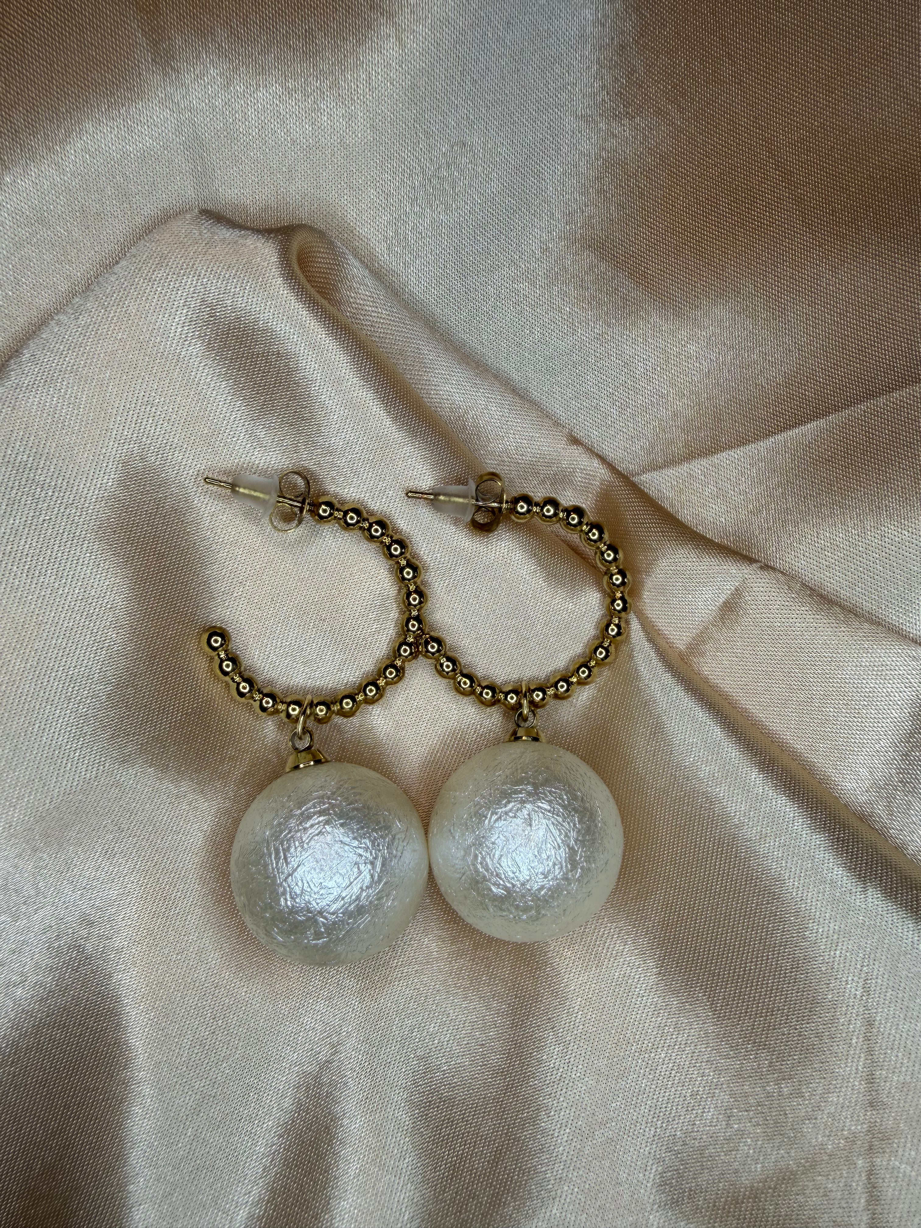 Boucles d’oreilles Halo de nacre