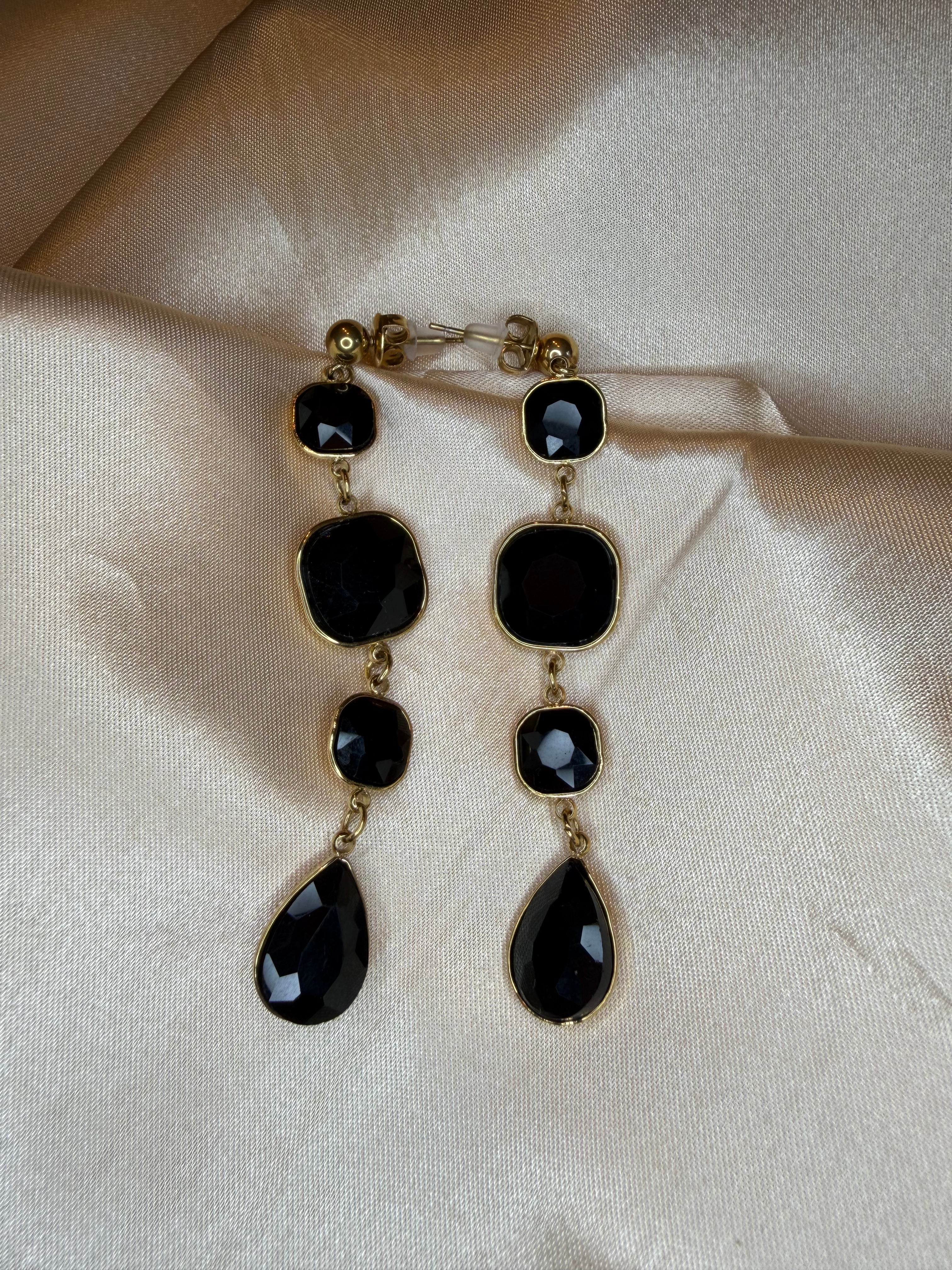 Boucles d’oreilles Éclat mystique noir